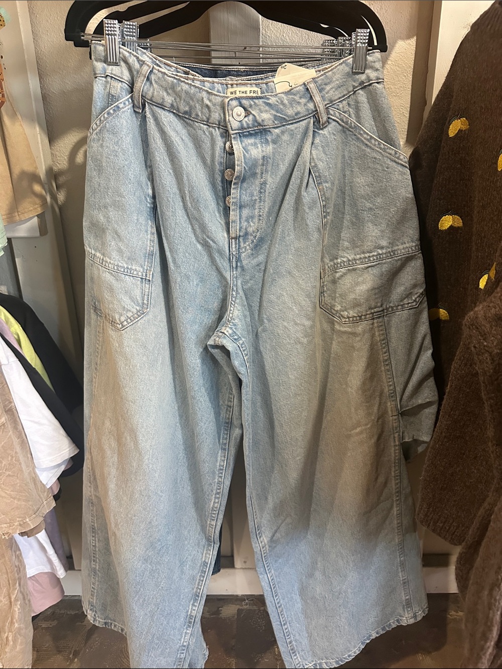 NWT Free People We The Free Darcy Baggy Jeans-Harmony - Picture 6 of 8